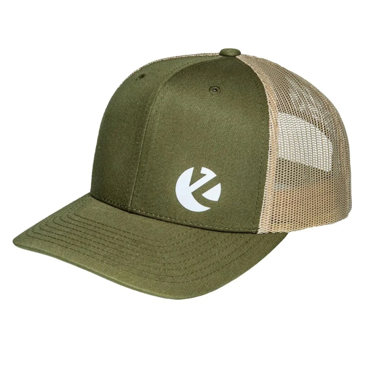 ZECK Curved-Brim Trucker Green - Angelcap